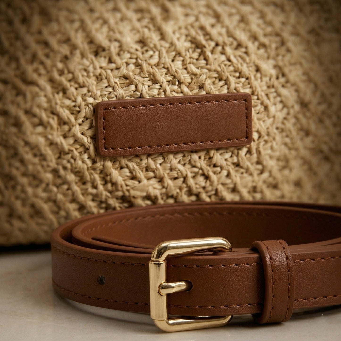 Bolso Valeria · + Correa GRATIS · Rafia y Piel Anudada