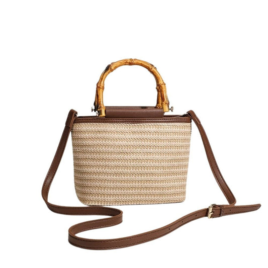 Bolso Fabiola · + Correa GRATIS · Rafia y Piel
