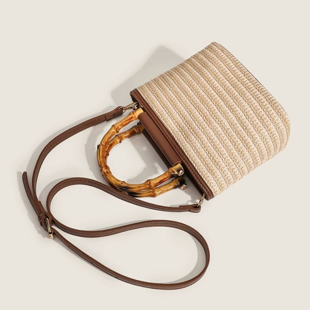 Bolso Fabiola · + Correa GRATIS · Rafia y Piel