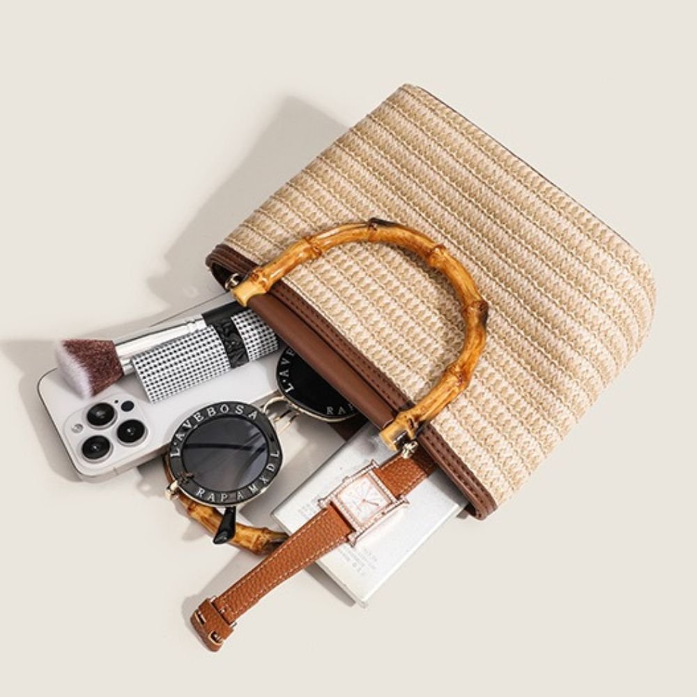 Bolso Fabiola · + Correa GRATIS · Rafia y Piel