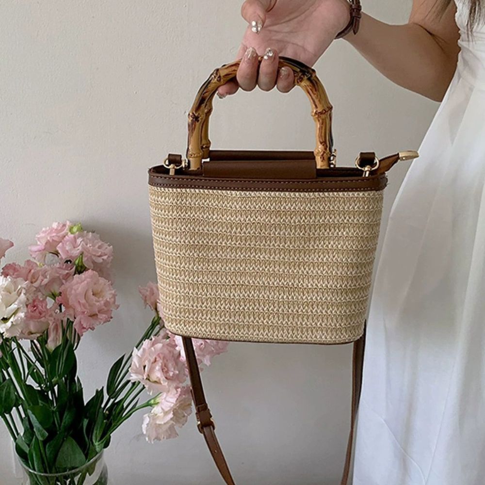 Bolso Fabiola · + Correa GRATIS · Rafia y Piel