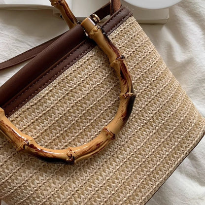 Bolso Fabiola · + Correa GRATIS · Rafia y Piel