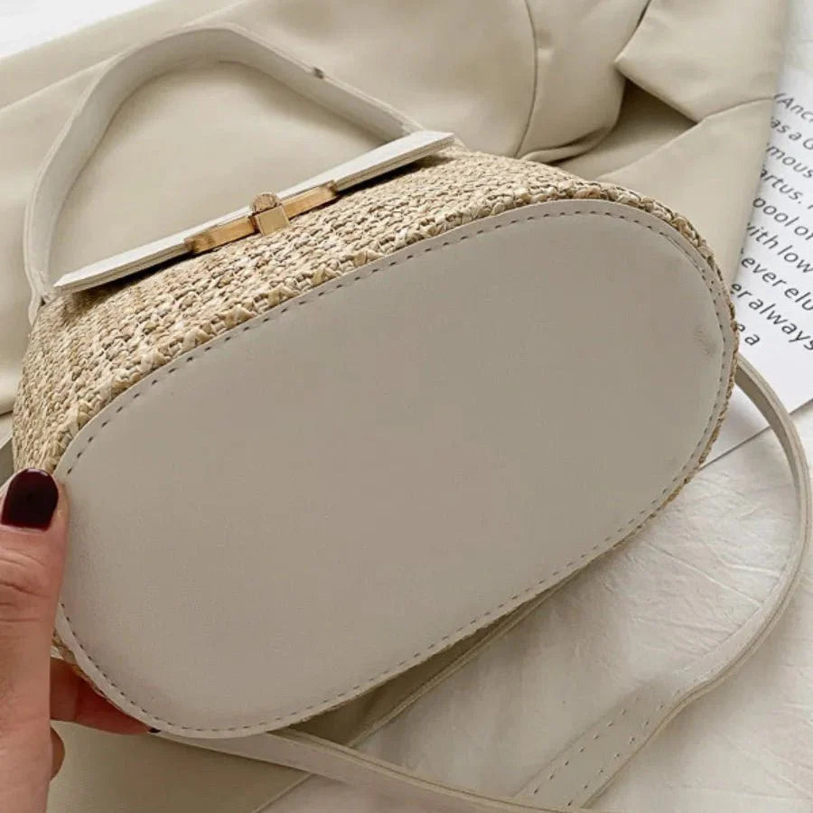 Bolso Noa · + Correa GRATIS · Rafia y Piel