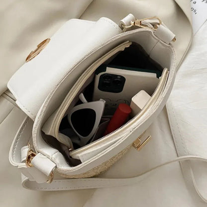 Bolso Noa · + Correa GRATIS · Rafia y Piel