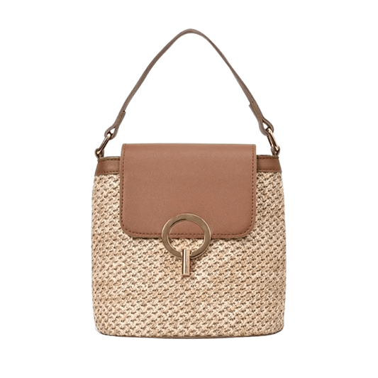 Bolso Noa · + Correa GRATIS · Rafia y Piel