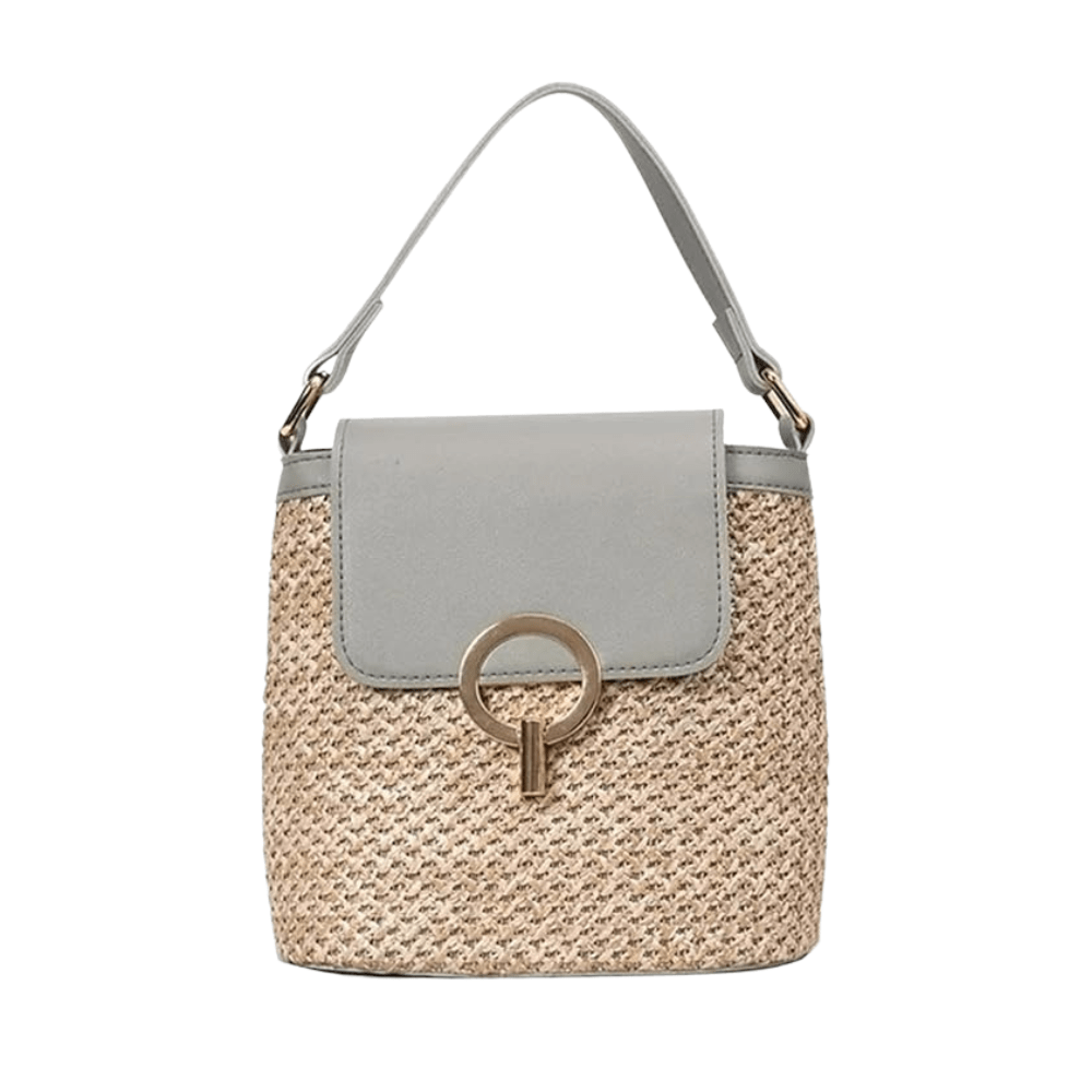 Bolso Noa · + Correa GRATIS · Rafia y Piel