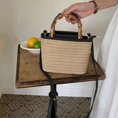 Bolso Fabiola · + Correa GRATIS · Rafia y Piel