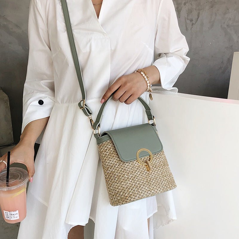 Bolso Noa · + Correa GRATIS · Rafia y Piel