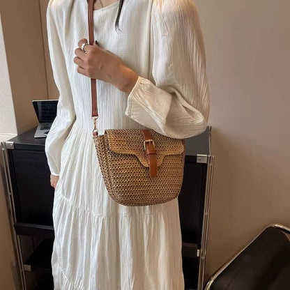 Bolso Sofía · + Correa GRATIS · Rafia y Piel