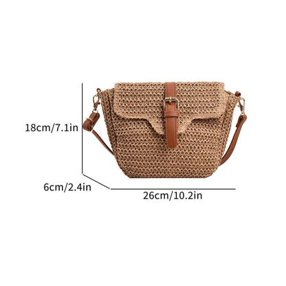 Bolso Sofía · + Correa GRATIS · Rafia y Piel
