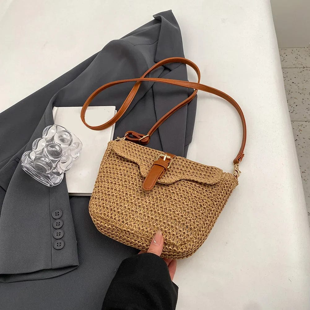 Bolso Sofía · + Correa GRATIS · Rafia y Piel