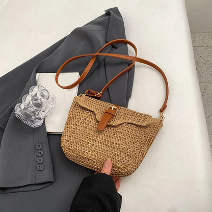 Bolso Sofía · + Correa GRATIS · Rafia y Piel