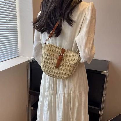 Bolso Sofía · + Correa GRATIS · Rafia y Piel