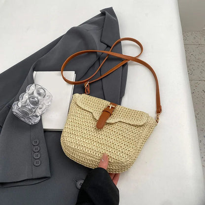 Bolso Sofía · + Correa GRATIS · Rafia y Piel