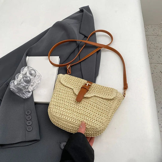 Bolso Sofía · + Correa GRATIS · Rafia y Piel