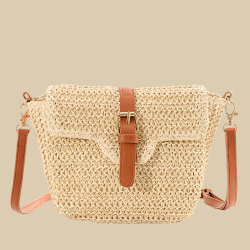 Bolso Sofía · + Correa GRATIS · Rafia y Piel