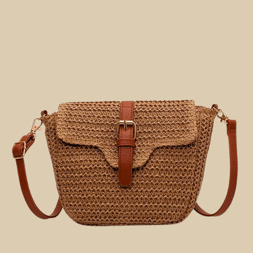 Bolso Sofía · + Correa GRATIS · Rafia y Piel