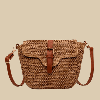 Bolso Sofía · + Correa GRATIS · Rafia y Piel