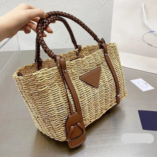 Bolso Sabrina· + Correa GRATIS · Rafia y Piel