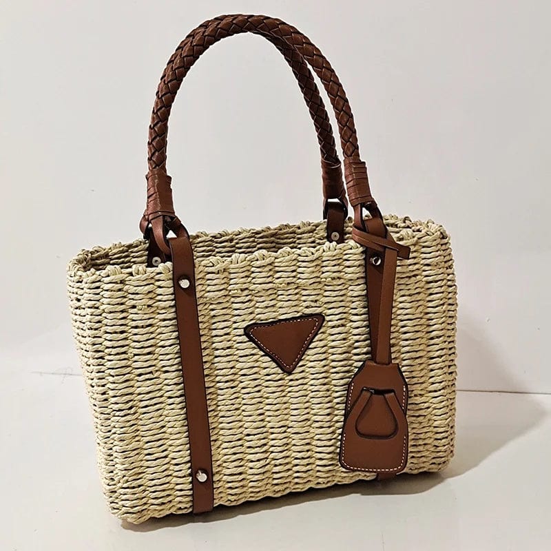 Bolso Sabrina· + Correa GRATIS · Rafia y Piel