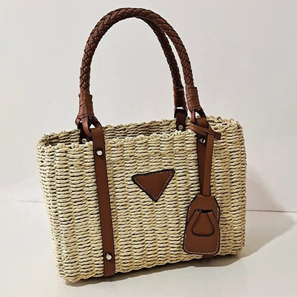 Bolso Sabrina· + Correa GRATIS · Rafia y Piel