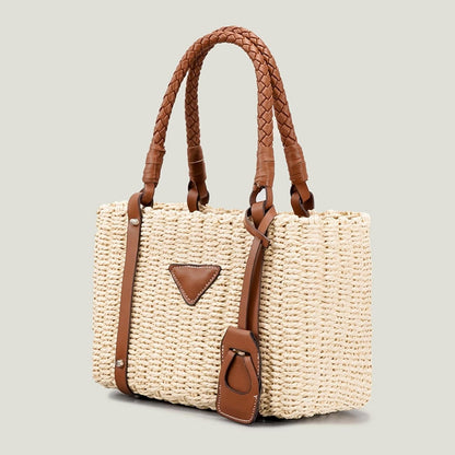 Bolso Sabrina· + Correa GRATIS · Rafia y Piel
