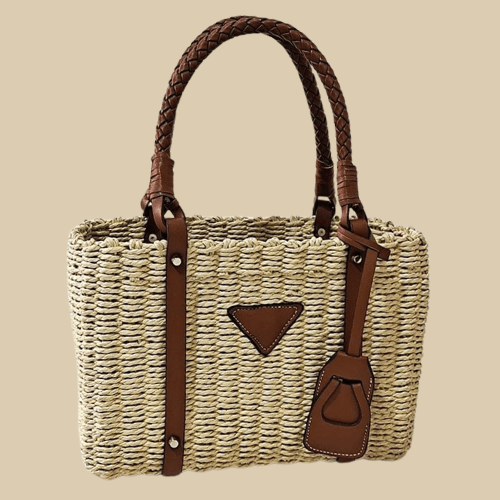 Bolso Sabrina· + Correa GRATIS · Rafia y Piel