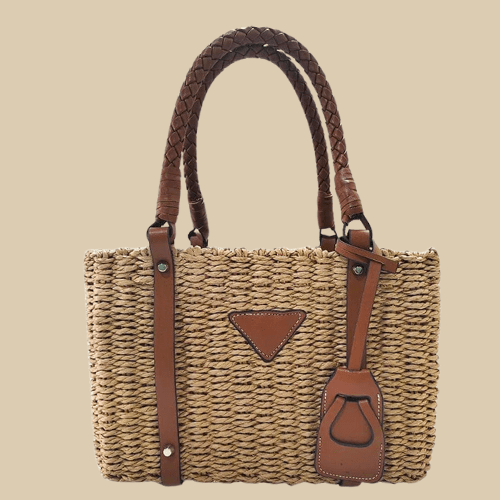 Bolso Sabrina· + Correa GRATIS · Rafia y Piel