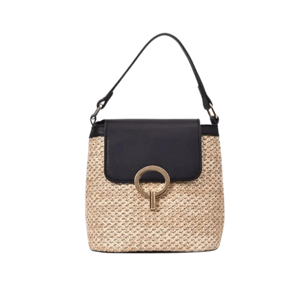 Bolso Noa · + Correa GRATIS · Rafia y Piel