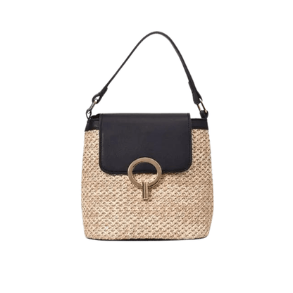 Bolso Noa · + Correa GRATIS · Rafia y Piel