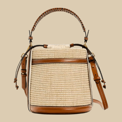 Bolso Renata · + Correa GRATIS · Rafia y Piel