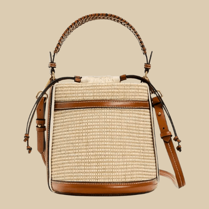 Bolso Renata · + Correa GRATIS · Rafia y Piel