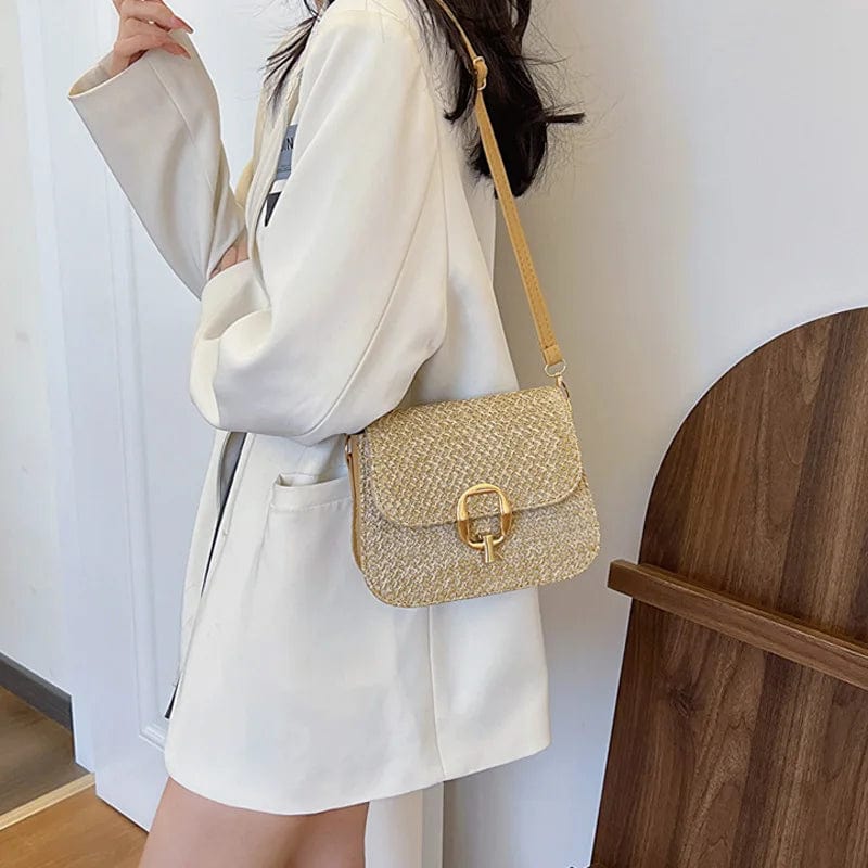 Bolso Vega · + Correa GRATIS · Rafia y Piel