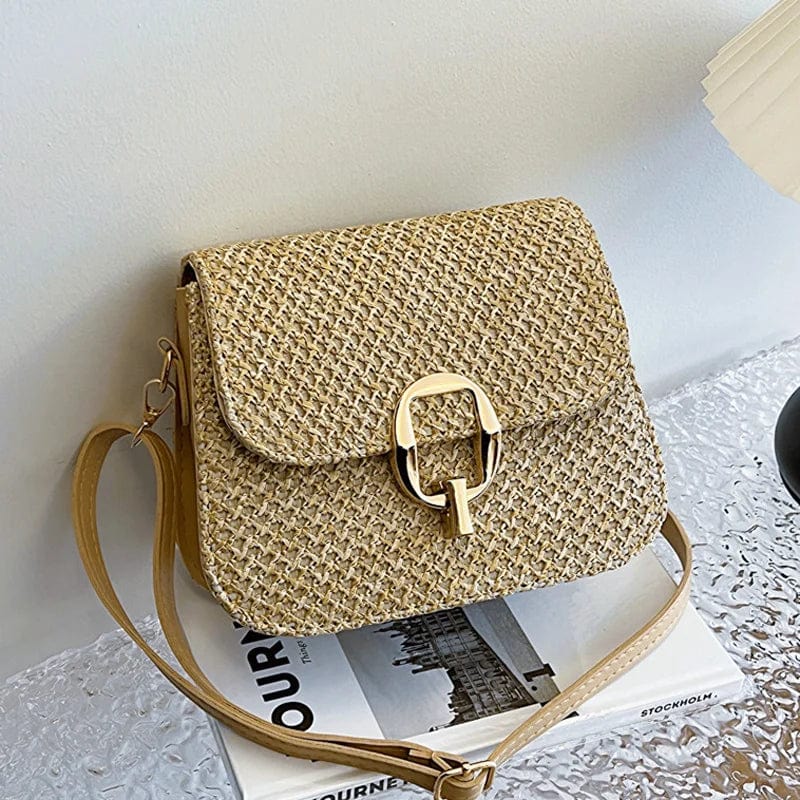 Bolso Vega · + Correa GRATIS · Rafia y Piel