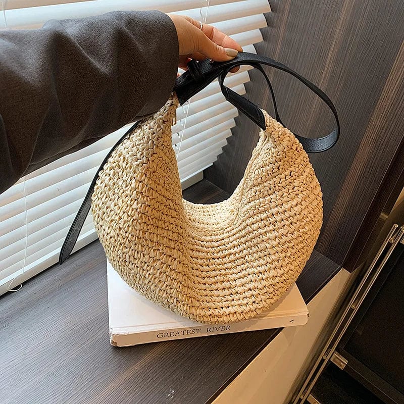 Bolso Dalia · + Correa GRATIS · Rafia y Piel