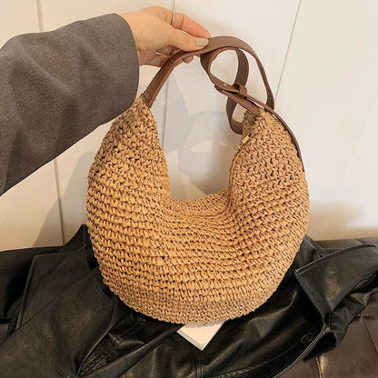 Bolso Dalia · + Correa GRATIS · Rafia y Piel