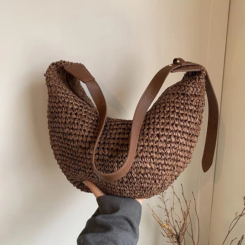 Bolso Dalia · + Correa GRATIS · Rafia y Piel