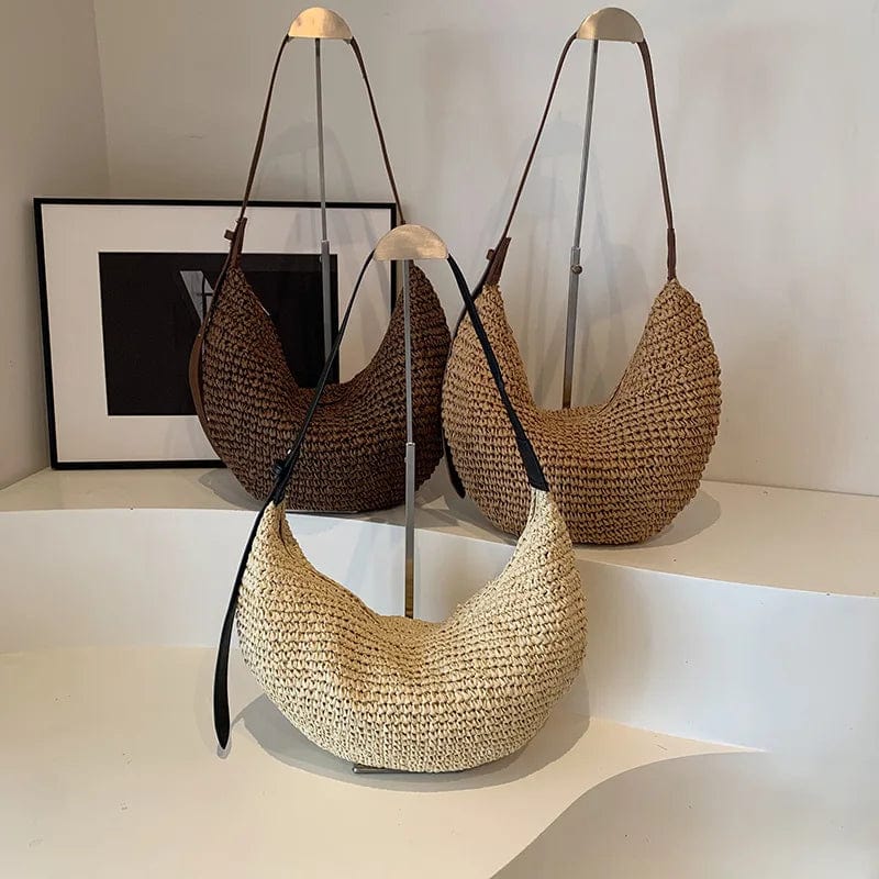 Bolso Dalia · + Correa GRATIS · Rafia y Piel