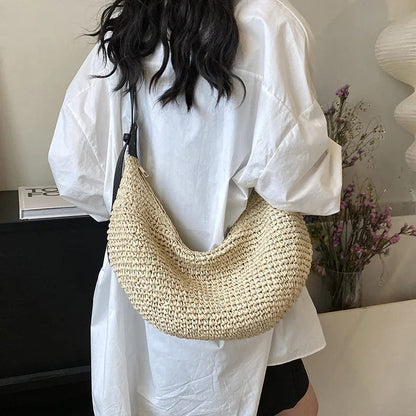 Bolso Dalia · + Correa GRATIS · Rafia y Piel