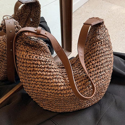 Bolso Dalia · + Correa GRATIS · Rafia y Piel