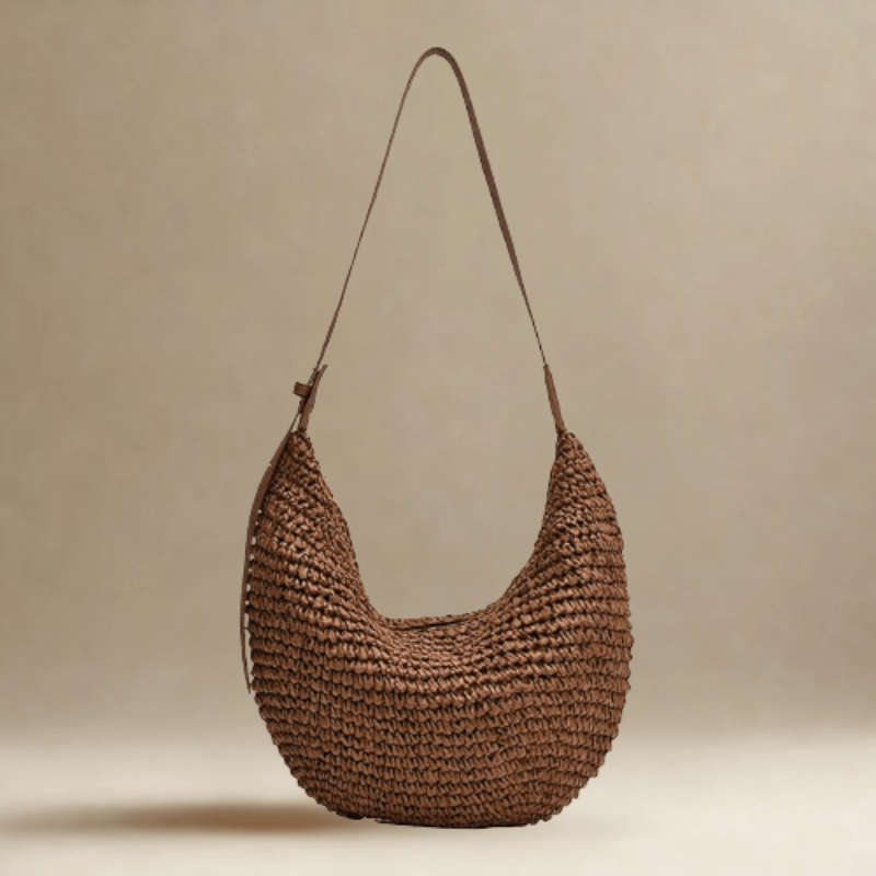 Bolso Dalia · + Correa GRATIS · Rafia y Piel