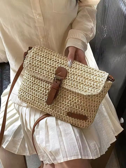 Bolso Leonor · + Correa GRATIS · Rafia y Piel