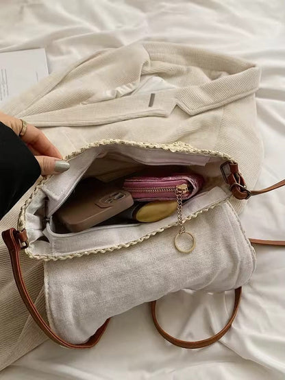 Bolso Leonor · + Correa GRATIS · Rafia y Piel