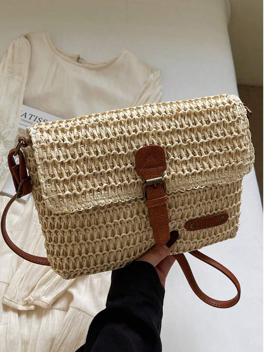 Bolso Leonor · + Correa GRATIS · Rafia y Piel