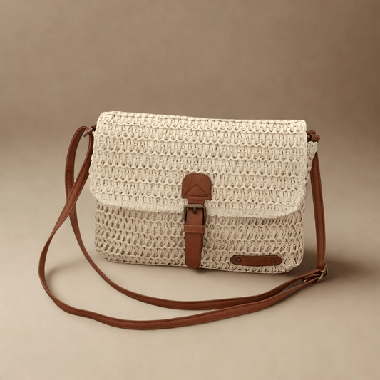Bolso Leonor · + Correa GRATIS · Rafia y Piel